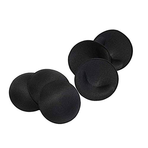 Amosfun 3 Paar Sport-BH-Polstereinsätze Ersatz-BH-Polster BH-Schwammpolster für Frauen Sport Yoga Bikini Top BH-Polstereinsatz (90L Schwarz) von Amosfun