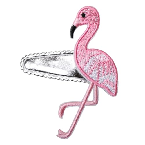 Amosfun Haarklemme Flamingo-haarnadel Stickerei Haarnadel Mädchen Haarnadel Gestickt Kind Kopfbedeckung von Amosfun