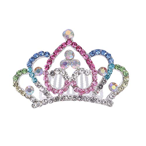 Mädchen Kämmen Strass Tiara Kamm Königspartei Königin Diademe Kristall Tiara Kamm Prinzessin Kamm Mädchen Prinzessin Tiara Prinzessin Partybevorzugung Krone Spielzeug Kind Hochzeit von Amosfun