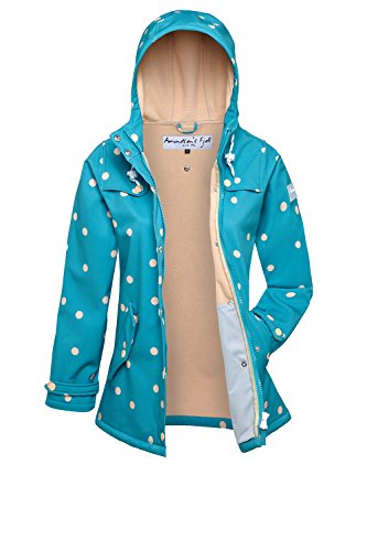 Admundsen´s Fjell Damen Outdoor Softshell Regenjacke Regenmantel Jacke wasserabweisend winddicht Dots (Viridian, 40) von Amundsen´s Fjell