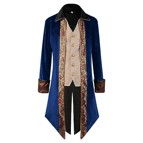 Amxleh Mittelalter Kleidung Herren Steampunk Jacke Gothic Frack Mantel Renaissance Retro viktorianische Hof Stickerei Herren Steampunk Mittelalter Smoking Gothic Viktorianischer Gehrock Uniform Amxleh Mittelalter Kleidung Herren Steampunk Jacke Gothic Frack Mantel Renaissance Retro viktorianische Hof Stickerei Herren Steampunk Mittelalter Smoking Gothic Viktorianischer Gehrock Uniform von Amxleh