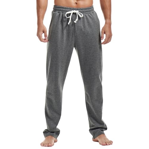 Amy Coulee Jogginghose Herren Baumwolle Sporthose (Dunkel Grau, 2XL) von Amy Coulee