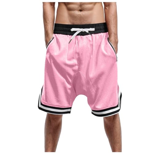 AmyGline Basketball Shorts Herren, Sport Shorts Herren mit Taschen und Gummizug Kordelzug Kurze Hose Sommer Jogginghose Sweatshorts Laufshorts Sporthose Activewear-Shorts für Männer von AmyGline