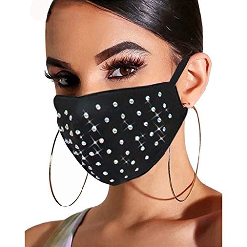 AmyGline Glänzend Strass Mundschutz mit Motiv Glitzer Diamant Druck Mund-Nasen-Bedeckung Waschbar Wiederverwendbar Atmungsaktiv Baumwolle Multifunktionstuch Halstuch Schals für Damen AmyGline Glänzend Strass Mundschutz mit Motiv Glitzer Diamant Druck Mund-Nasen-Bedeckung Waschbar Wiederverwendbar Atmungsaktiv Baumwolle Multifunktionstuch Halstuch Schals für Damen von AmyGline