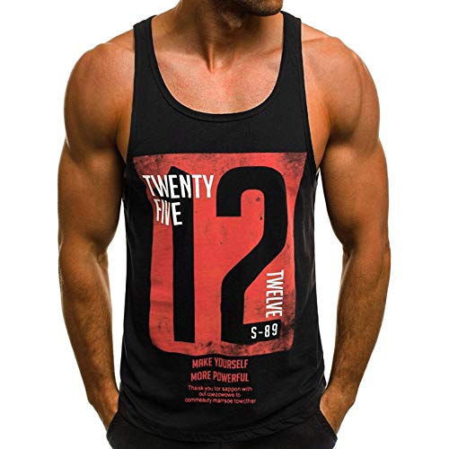 AmyGline Herren Sommer Hoodie Weste Muskelshirt Bodybuilding Ärmelloses T-Shirt Männer Gyms Muscle Shirts Tops Trainingsweste Schnell trocknend Trägershirts Tanktops Achselshirt Laufshirt von AmyGline