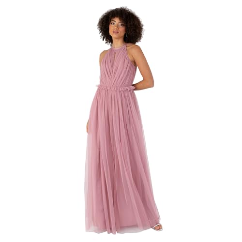 Anaya with Love Damen Women's Maxi Dress Ladies Sleeveless Halterneck Ruffle Empire A-line for Wedding Guest Bridesmaid Ball Evening Occasion Kleid, Bridal Rose, Anaya with Love Damen Women's Maxi Dress Ladies Sleeveless Halterneck Ruffle Empire A-line for Wedding Guest Bridesmaid Ball Evening Occasion Kleid, Bridal Rose, von Anaya with Love