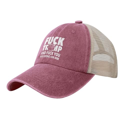 Anceky Baseballkappe „Fuck Trump and Fuck You for Voting for HIM, Trucker-Mütze für Männer und Frauen, Dad-Mütze, verstellbar, Schwa Anceky Baseballkappe „Fuck Trump and Fuck You for Voting for HIM, Trucker-Mütze für Männer und Frauen, Dad-Mütze, verstellbar, Schwa von Anceky