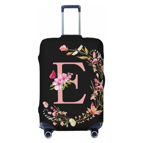 Schöner floraler Reisegepäckschutz mit dem Buchstaben E, Spandex-Kofferschutztasche, schöner floraler Buchstabe E, staubdicht, passend für 18-32 Zoll großes Gepäck, Kofferhülle für Kinder und Erwachse Schöner floraler Reisegepäckschutz mit dem Buchstaben E, Spandex-Kofferschutztasche, schöner floraler Buchstabe E, staubdicht, passend für 18-32 Zoll großes Gepäck, Kofferhülle für Kinder und Erwachse von Anceky