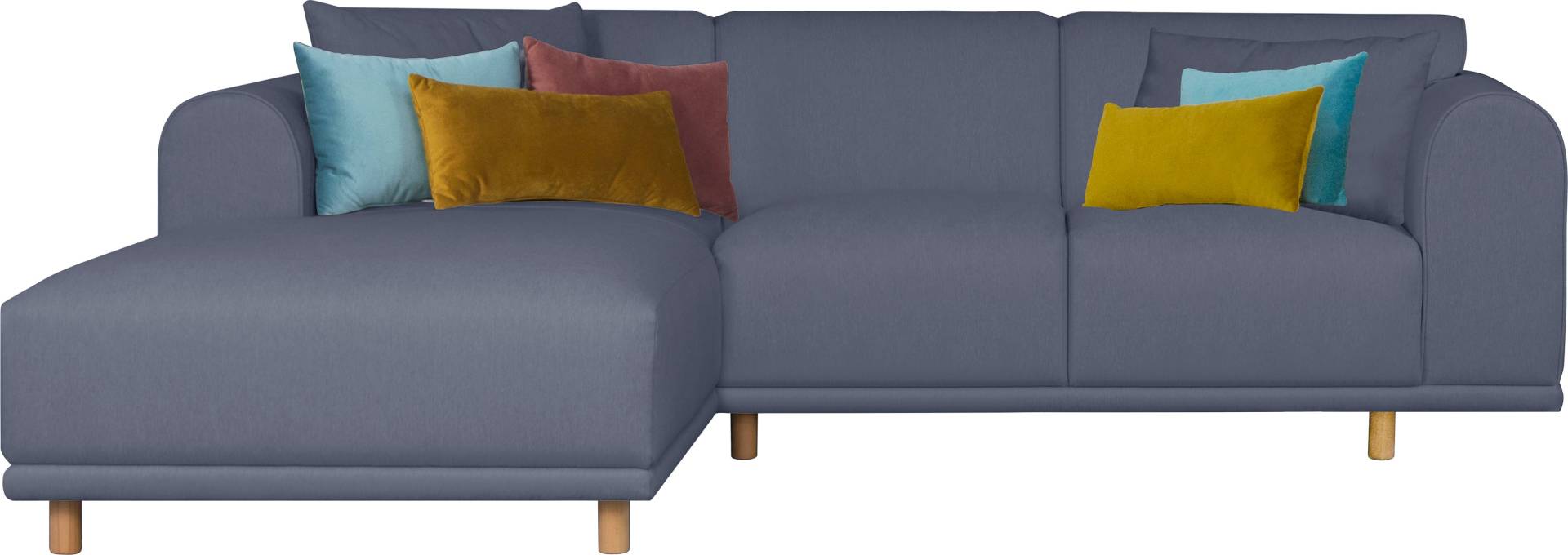 andas Ecksofa "Maroon L-Form", in skandinavischem Design, mit losen Kissen von Andas