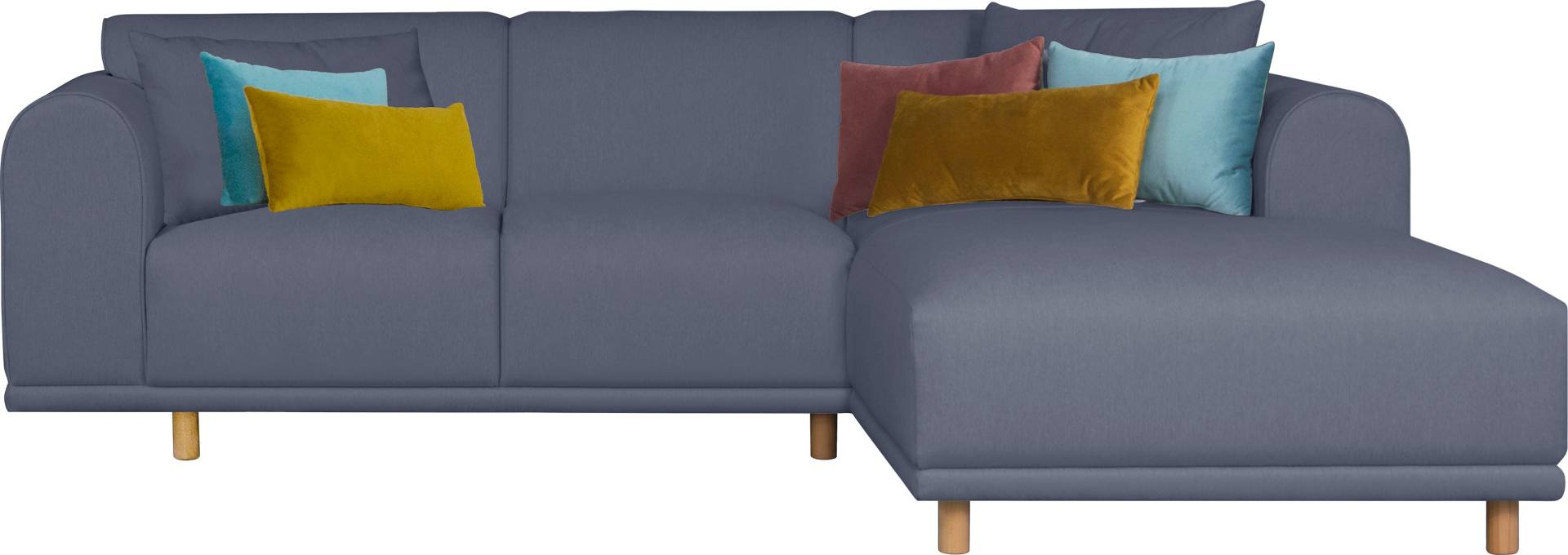 andas Ecksofa "Maroon L-Form", in skandinavischem Design, mit losen Kissen von Andas