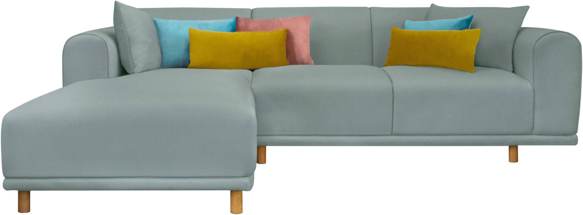 andas Ecksofa "Maroon L-Form", in skandinavischem Design, mit losen Kissen von Andas