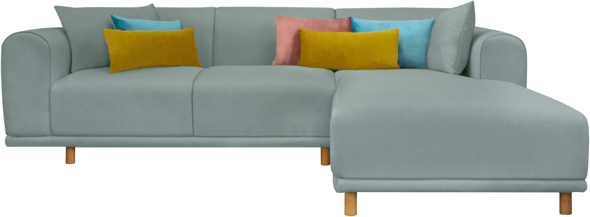 andas Ecksofa "Maroon L-Form", in skandinavischem Design, mit losen Kissen von Andas