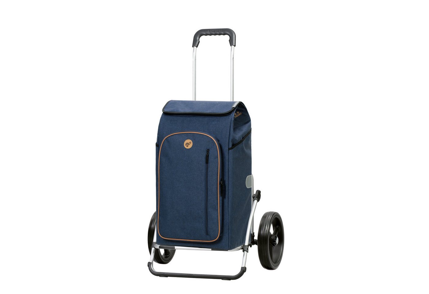 Andersen Einkaufstrolley Exklusiv Royal Shopper XXL Folke blau 61L, klappbare Ladefläche, belastbar bis 50kg, wasserabweisend von Andersen