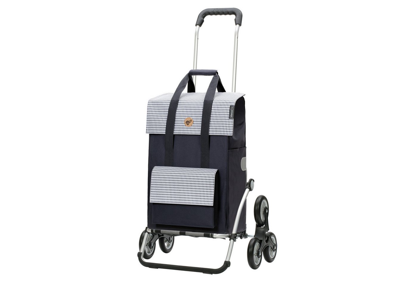 Andersen Einkaufstrolley Treppensteiger Royal Shopper Milla blau, klappbare Ladefläche, belastbar bis 50kg, wasserabweisend von Andersen