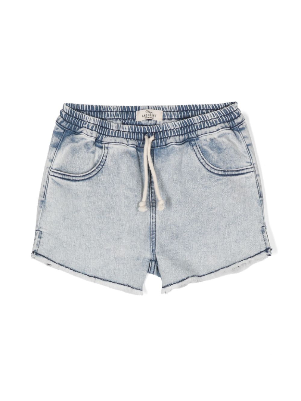 Andorine Kurze Shorts mit ungesäumten Kanten - Blau von Andorine