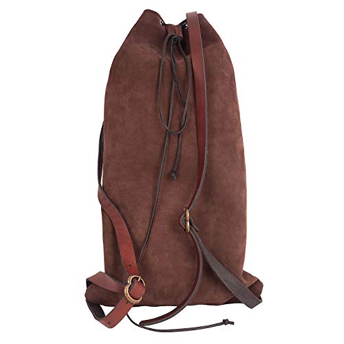 Andracor - Retro Echtleder Turnbeutel - Vintage Rucksack in mehreren Farben für Freizeit & LARP von Andracor