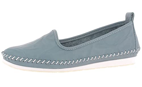 Andrea Conti Damen Slipper 0027449 Ballerina Mokassins, Größe:37 EU, Farbe:Blau von Andrea Conti