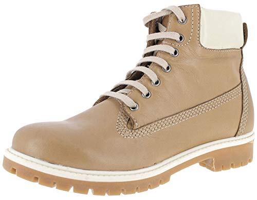 Andrea Conti Damen 0026809 Combat Boots, Mehrfarbig (Brandy/Off-White 497), 38 EU von Andrea Conti