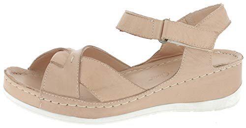 Andrea Conti Damen 0027807 Plateausandalen, Pink (Rose Kombi. 334) von Andrea Conti