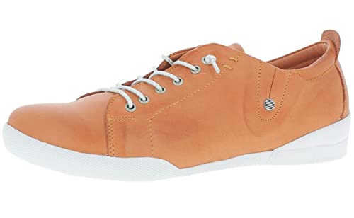 Andrea Conti Damen Schnürschuhe 0345724 Leder Halbschuhe Schnürer, Größe:40 EU, Farbe:Orange von Andrea Conti