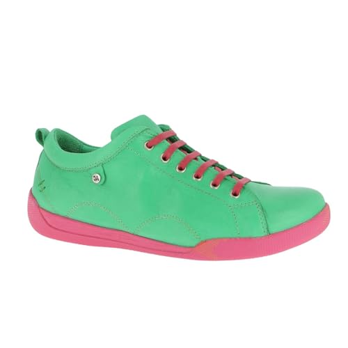 Andrea Conti Damen Sneaker, Gras/pink, 42 EU von Andrea Conti