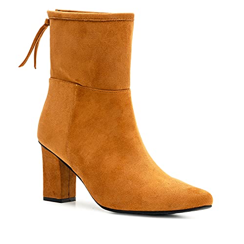 Andrés Machado - Hohe Stiefeletten mit breitem Absatz für Damen und Junge Frauen - AM41 - Ancle Boots/Chelsea/Cowgirl/Western - Camel EU 42 Andrés Machado - Hohe Stiefeletten mit breitem Absatz für Damen und Junge Frauen - AM41 - Ancle Boots/Chelsea/Cowgirl/Western - Camel EU 42 von Andrés Machado