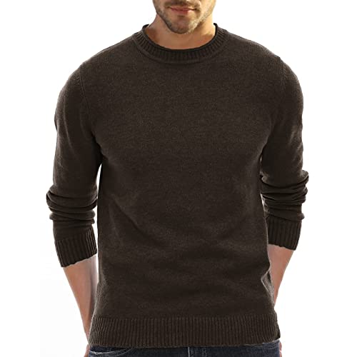 Herren Pullover Rundhalsausschnitt Vintage Slim Sweatshirt für Herren Klassischer Pullover Sweater von Angbater