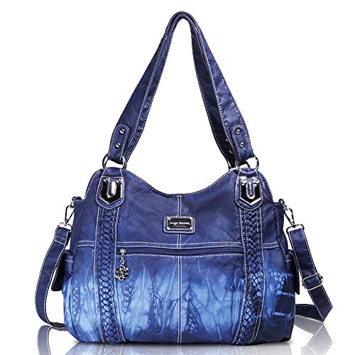 Angel Barcelo Roomy Fashion Hobo Damenhandtaschen, Damen Geldbörse, Umhängetaschen Blau von Angel Barcelo