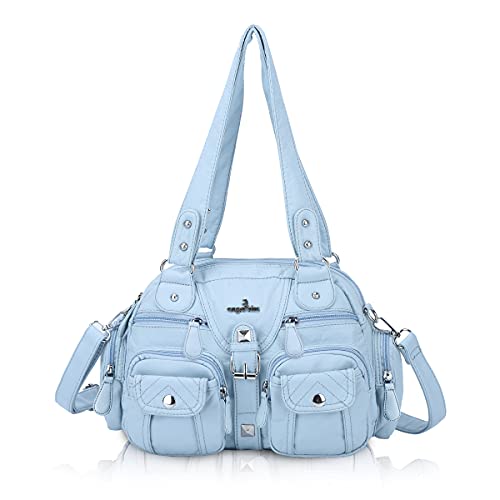 Angel Kiss Damen Handtasche tasche damen Umhängetasche 2 hauptfächer Multifunktionale Rucksack Weiches PU Leder mit Reißver Schlusstaschen Elegante Damenumhängetasche für Büro Schule Einkauf Angel Kiss Damen Handtasche tasche damen Umhängetasche 2 hauptfächer Multifunktionale Rucksack Weiches PU Leder mit Reißver Schlusstaschen Elegante Damenumhängetasche für Büro Schule Einkauf von Angel Kiss