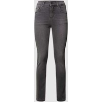 Angels Skinny Fit Jeans mit Label-Patch in Anthrazit, Größe 42/30 von Angels