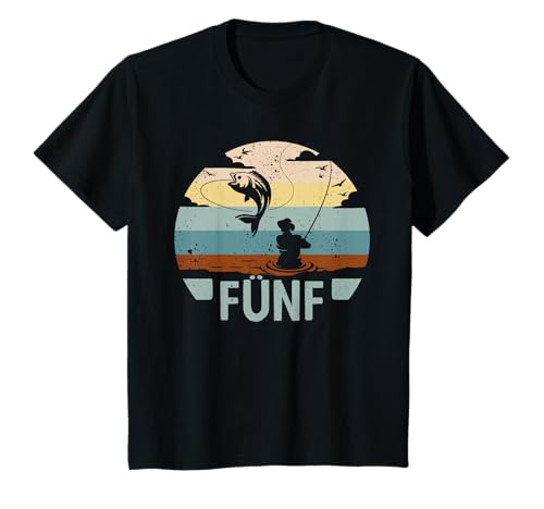 Kinder 5 Jahre Angler 5. Geburtstag Jungen Fischer Kinder Angel T-Shirt Kinder 5 Jahre Angler 5. Geburtstag Jungen Fischer Kinder Angel T-Shirt von Angler Geburtstagsgeschenk Jungs Fischer Angeln