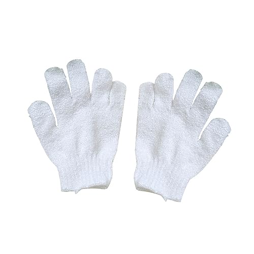 1 Paar Peeling-Handschuh Badehandschuh Duschhandschuhe kinderhandschuhe kinder handschuhe männerhandschue men gloves kids gloves Körper Schrubben Handtuch Wäscher Fräulein Weiß von Angoily