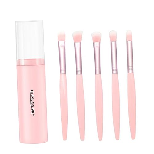 Angoily 1 Satz Lidschatten-Pinsel-Set Bürstenhalter Schminkhalter Make-up Pinsel Lidschattenpinsel Set Eyeliner-Pinsel-Kit Augen-Make-up-Kits tragbar einstellen Stk Rosa von Angoily