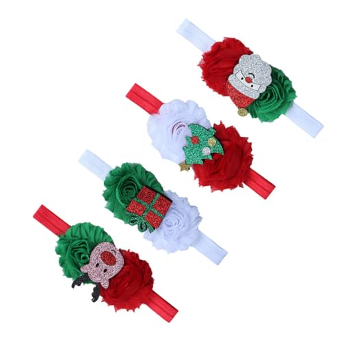 Angoily 4 Stück Weihnachtshaarbänder Haarschmuck Für Kinder Weihnachten Elch Stirnband Für Kleinkinder Weihnachtshaarband Rentier-stirnband Haaraccessoires Reh Baby Schal Nähen von Angoily