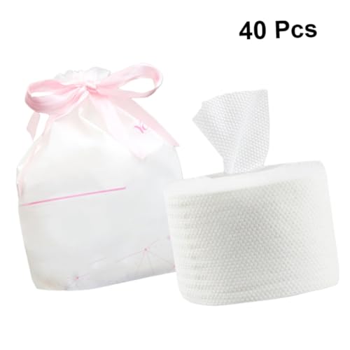 Angoily 40St Gesichtstuch trockene Tücher für Babys Make-up-Waschlappen Babywaschlappen Musselin handtücher Handtuch gesicht zubehör Abschminktuch doppelter Zweck Abschminktücher Weiß von Angoily