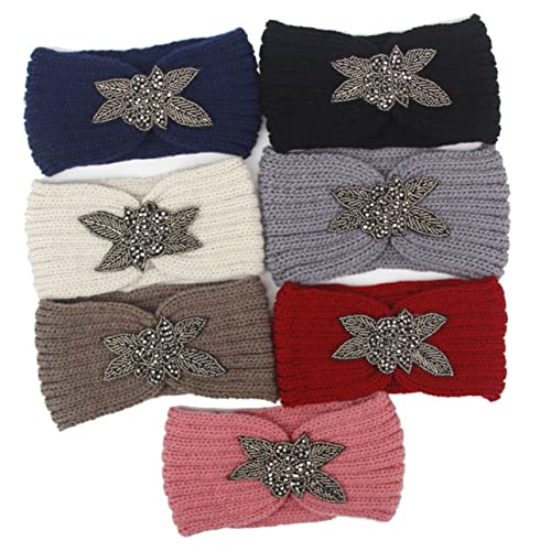 Angoily Kopfwickel häkeln Kreuz Stirnband Headwrap Hut Mütze Bogen Stirnband für Frauen Stirnband Ohrwärmer haarband yoga strickstirnband Weben Heizung Haarschmuck Schal Kopfbedeckung von Angoily