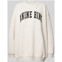 Anine Bing Oversized Sweatshirt mit Label-Print in Weiss, Größe M von Anine Bing