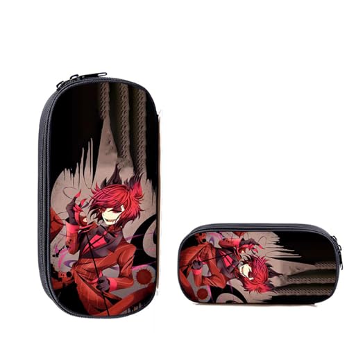 Anime Hazbin Hotel Federmäppchen Alastor Angel Dust Charlie Tasche Große Kapazität Cartoon Federmäppchen Schreibwaren Organizer Box für Mädchen Jungen Schule Studenten, Typ 11, 21.5*5.5*10cm von Anjinguang