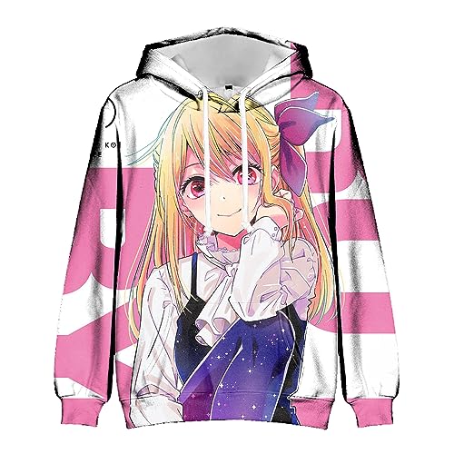 Anime Oshi no Ko Hoodie Hoshino Ai/Hoshino Rubi Cartoon Printed Pullover Hoodie Casual Long Sleeve Sweatshirt Frühling und Herbst Tops Kleidung für Frauen von Anjinguang