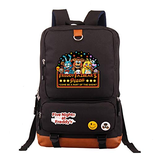 Five Nights Fre-ddy Rucksack für Mädchen Kinder FNAF Schultasche Kinder Büchertasche Frauen Casual Daypack Cartoon Niedlicher Bär Lässiger Stilvoller Schulrucksack Große Größe, Typ1, 29x13x44cm von Anjinguang