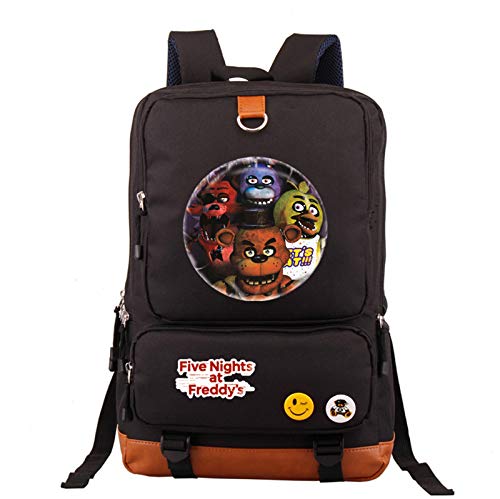 Five Nights Fre-ddy Rucksack für Mädchen Kinder FNAF Schultasche Kinder Büchertasche Frauen Casual Daypack Cartoon Niedlicher Bär Lässig Stilvoll Schulrucksack Große Größe von Anjinguang