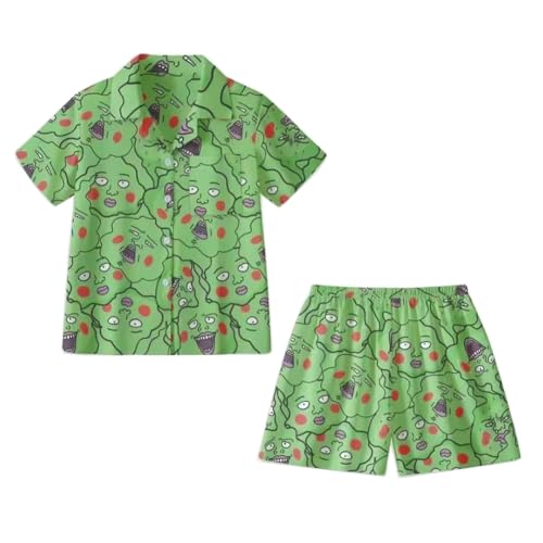 Mob Psycho 100 Pyjama Sets Männer und Frauen Homewear Dimple Top Hosen Matching Pjs Schlafanzug Set Anime Kleidung Merchandise von Anjinguang