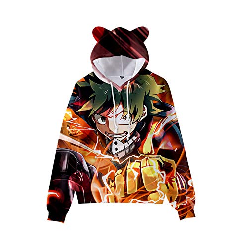 Anjinguang My Hero Academia Anime Hoodies Friends Bedruckter Pullover Sweatshirt für Damen und Herren Jungen Mädchen XXS-4XL, Typ 4, L von Anjinguang