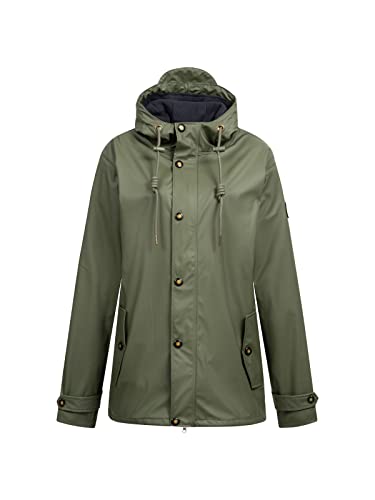 Ankerglut Herren Kapuze Wasserdicht Wetterfest Übergangsjacke #Ankerglutreise Regenjacke, Olive, XXL von Ankerglut