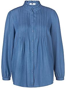 Bluse Stehkragen Anna Aura blau von Anna Aura