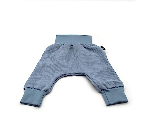 Anna Karinna Kids Pumphose Musselin Kinder Hose Baby Bio Baumwolle Sommer Junge und Mädchen Baby Blue 62 von Anna Karinna Kids