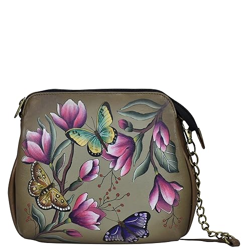 Anna by Anuschka Damen Medium Multi-Compartment Bag Mittelgroße Tasche mit Mehreren Fächern, Magnolia Garden Bronze von Anna by Anuschka