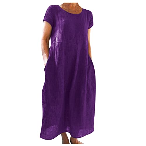 Ansenesna Leinenkleider Damen Leichtes Langes Sommerkleid Damen Leinen Elegantes Maxikleider Damen Sommer Lange Kleider Frauen Luftige Sommerkleider Kurzarm Leichte Damenkleider Ansenesna Leinenkleider Damen Leichtes Langes Sommerkleid Damen Leinen Elegantes Maxikleider Damen Sommer Lange Kleider Frauen Luftige Sommerkleider Kurzarm Leichte Damenkleider von Ansenesna