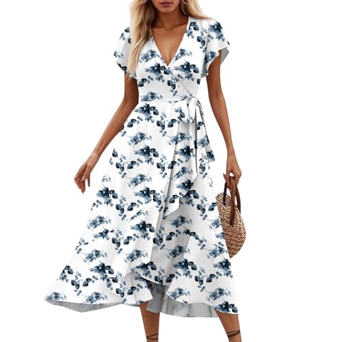 Ansenesna Sommerkleid Damen Lang Elegant Rüschen Wickelkleid Damen Sommer Blumen Sommerkleider Leicht Und Luftig Curvy Strandkleid Frauen V Ausschnitt Tailliert Kleider Geblümt Blumenkleid Ansenesna Sommerkleid Damen Lang Elegant Rüschen Wickelkleid Damen Sommer Blumen Sommerkleider Leicht Und Luftig Curvy Strandkleid Frauen V Ausschnitt Tailliert Kleider Geblümt Blumenkleid von Ansenesna