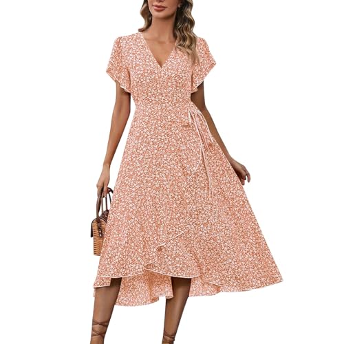 Ansenesna Sommerkleid Damen Lang Elegant Rüschen Wickelkleid Damen Sommer Blumen Sommerkleider Leicht Und Luftig Curvy Strandkleid Frauen V Ausschnitt Tailliert Kleider Geblümt Blumenkleid Ansenesna Sommerkleid Damen Lang Elegant Rüschen Wickelkleid Damen Sommer Blumen Sommerkleider Leicht Und Luftig Curvy Strandkleid Frauen V Ausschnitt Tailliert Kleider Geblümt Blumenkleid von Ansenesna
